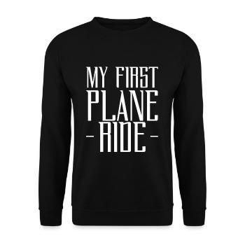 My First Plane Ride 42 - Unisex Pullover - Schwarz - Vorne - Alina (178cm) & Michal (187cm)