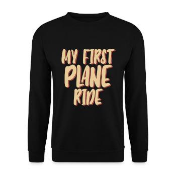 My First Plane Ride 44 - Unisex Pullover - Schwarz - Vorne - Alina (178cm) & Michal (187cm)