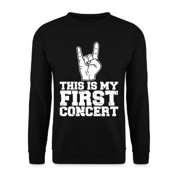 This is My First Concert 32 - Unisex Sweatshirt - black - Front - Alina (178cm) & Michal (187cm)