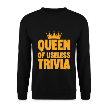 Queen Of Useless Trivia 3 - Unisex Sweatshirt - black - Front - Alina (178cm) & Michal (187cm)