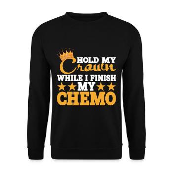 Tenez ma couronne pendant que je termine ma chimio 27 - Sweat-shirt Unisexe - noir - Devant - Alina (178cm) & Michal (187cm)