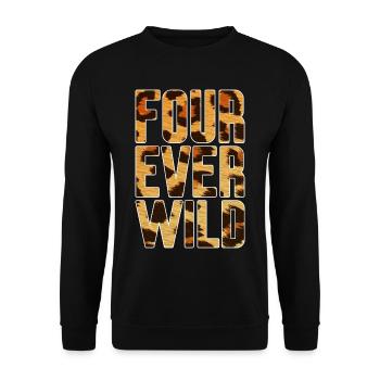 Four Ever Wild 27 - Unisex Pullover - Schwarz - Vorne - Alina (178cm) & Michal (187cm)