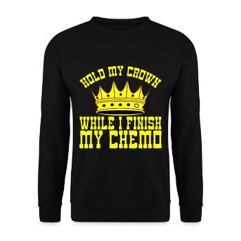 Tenez ma couronne pendant que je termine ma chimio 28 - Sweat-shirt Unisexe - noir - Devant - Alina (178cm) & Michal (187cm)