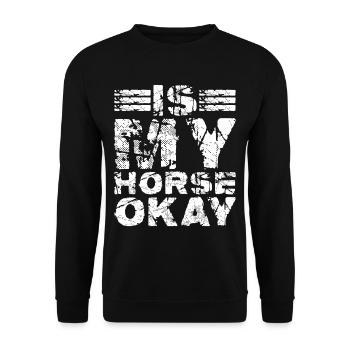 Mon cheval va-t-il bien 7 - Sweat-shirt Unisexe - noir - Devant - Alina (178cm) & Michal (187cm)