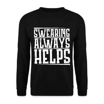Swearing Always Helps 4 - Unisex Pullover - Schwarz - Vorne - Alina (178cm) & Michal (187cm)