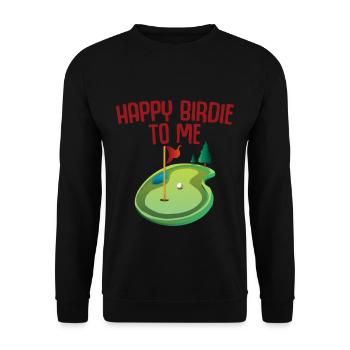 Happy Birdie To Me 2 - Unisex Pullover - Schwarz - Vorne - Alina (178cm) & Michal (187cm)