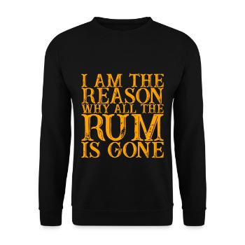 I Am The Reason Why All The Rum Is Gone 3 - Unisex Pullover - Schwarz - Vorne - Alina (178cm) & Michal (187cm)