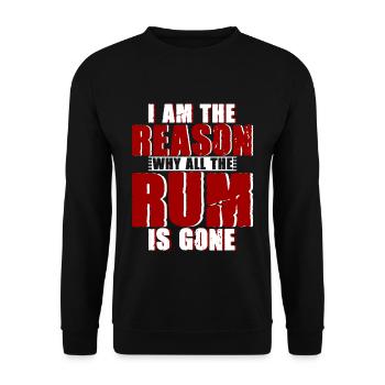 I Am The Reason Why All The Rum Is Gone 4 - Unisex Pullover - Schwarz - Vorne - Alina (178cm) & Michal (187cm)