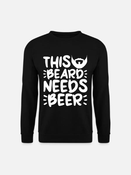 This Beard Needs Beer 4 - Unisex Sweatshirt - black