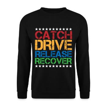 Catch Drive Release Recover 7 - Unisex Sweatshirt - black - Front - Alina (178cm) & Michal (187cm)