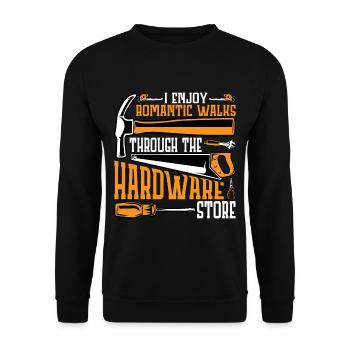 Enjoy Romantic Walks Through The Hardware Store11 - Unisex Sweatshirt - black - Front - Alina (178cm) & Michal (187cm)