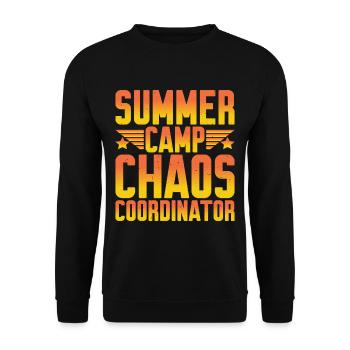 Coordonnatrice du camp d’été Chaos 7 - Sweat-shirt Unisexe - noir - Devant - Alina (178cm) & Michal (187cm)