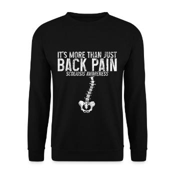 C’est plus que des maux de dos, une conscience de la scoliose - Sweat-shirt Unisexe - noir - Devant - Alina (178cm) & Michal (187cm)
