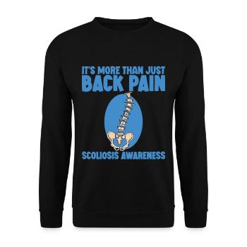 Its More Than Just Back Pain, Scoliosis Awareness2 - Unisex Sweatshirt - black - Front - Alina (178cm) & Michal (187cm)
