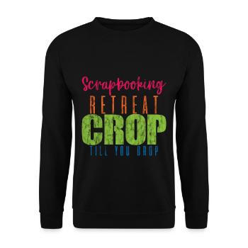 Scrapbooking Retreat Crop Till You Drop - Unisex Pullover - Schwarz - Vorne - Alina (178cm) & Michal (187cm)