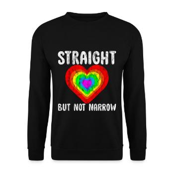 Straight But Not Narrow 2 - Unisex Sweatshirt - black - Front - Alina (178cm) & Michal (187cm)