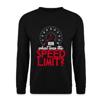 What Was The Speed Limit - Unisex Pullover - Schwarz - Vorne - Alina (178cm) & Michal (187cm)