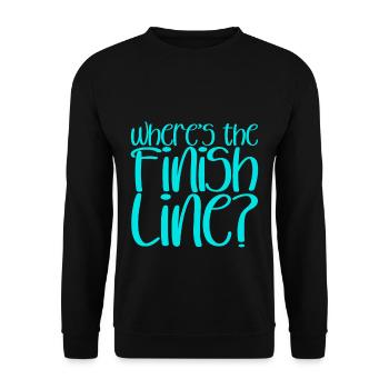 Where's The Finish Line 3 - Unisex Sweatshirt - black - Front - Alina (178cm) & Michal (187cm)