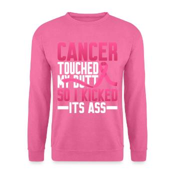 Cancer Touched My Butt, So I Kicked Its Ass 2 - Unisex Pullover - Pink - Vorne
