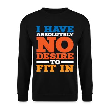 Je n’ai absolument aucune envie de m’intégrer - Sweat-shirt Unisexe - noir - Devant - Alina (178cm) & Michal (187cm)