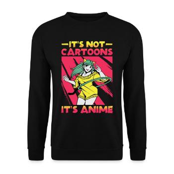 Ce ne sont pas des dessins animés, c’est de l’anime 2 - Sweat-shirt Unisexe - noir - Devant - Alina (178cm) & Michal (187cm)