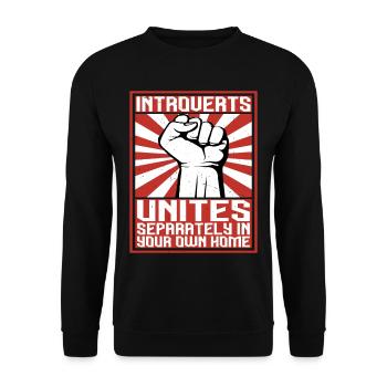 Introvertis s’unit séparément dans votre propre maison 2 - Sweat-shirt Unisexe - noir - Devant - Alina (178cm) & Michal (187cm)