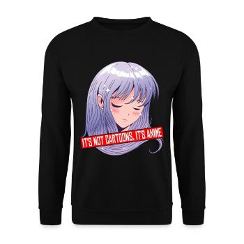 Ce ne sont pas des dessins animés, c’est de l’anime 4 - Sweat-shirt Unisexe - noir - Devant - Alina (178cm) & Michal (187cm)