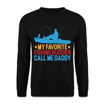 Mes copains de pêche préférés appelez-moi papa 4 - Sweat-shirt Unisexe - noir - Devant - Alina (178cm) & Michal (187cm)