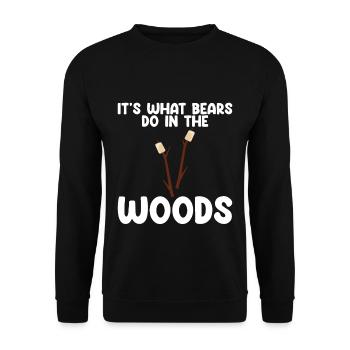 It's What Bears Do In The Woods 4 - Unisex Sweatshirt - black - Front - Alina (178cm) & Michal (187cm)