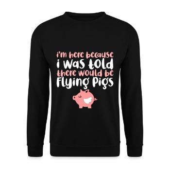 On m’a dit qu’il y aurait des cochons volants 4 - Sweat-shirt Unisexe - noir - Devant - Alina (178cm) & Michal (187cm)