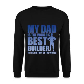 Mon père est le meilleur constructeur du monde 3 - Sweat-shirt Unisexe - noir - Devant - Alina (178cm) & Michal (187cm)
