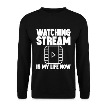 Regarder Stream est ma vie maintenant 3 - Sweat-shirt Unisexe - noir - Devant - Alina (178cm) & Michal (187cm)