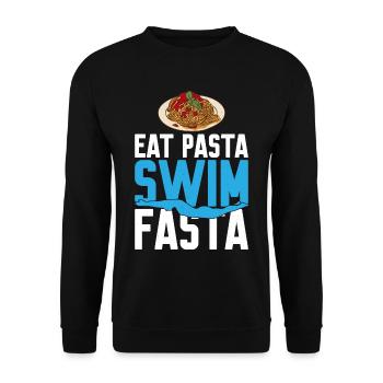 Eat Pasta Swim Fasta 10 - Unisex Pullover - Schwarz - Vorne - Alina (178cm) & Michal (187cm)