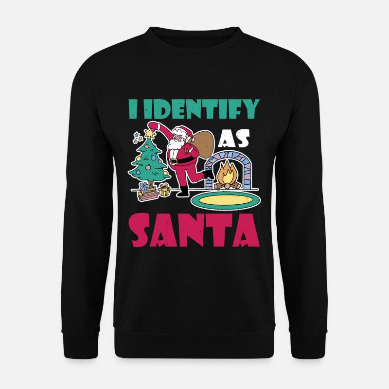 I Identify As Santa 4 - Unisex Sweatshirt - black