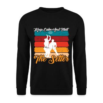 Restez calme et faites confiance au Setter 10 - Sweat-shirt Unisexe - noir - Devant - Alina (178cm) & Michal (187cm)