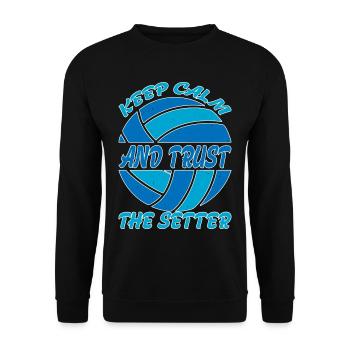 Restez calme et faites confiance au Setter 9 - Sweat-shirt Unisexe - noir - Devant - Alina (178cm) & Michal (187cm)