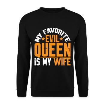 My Favorite Evil Queen Is My Wife 10 - Unisex Sweatshirt - black - Front - Alina (178cm) & Michal (187cm)