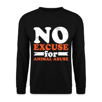 Aucune excuse pour la maltraitance animale 6 - Sweat-shirt Unisexe - noir - Devant - Alina (178cm) & Michal (187cm)