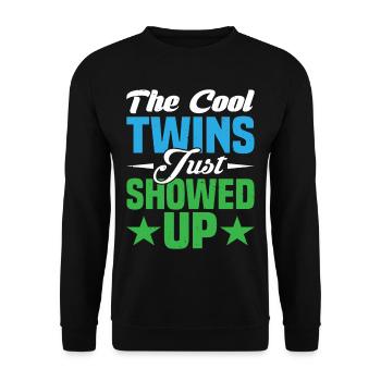 The Cool Twins Just Showed Up 13 - Unisex Sweatshirt - black - Front - Alina (178cm) & Michal (187cm)
