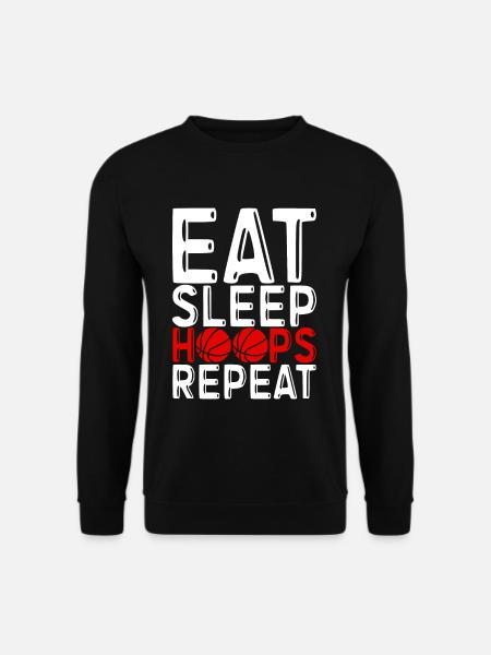 Eat Sleep Hoops Repeat 4 - Unisex Sweatshirt - black