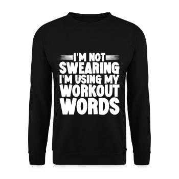 Je ne jure pas que j’utilise mes mots d’entraînement - Sweat-shirt Unisexe - noir - Devant - Alina (178cm) & Michal (187cm)