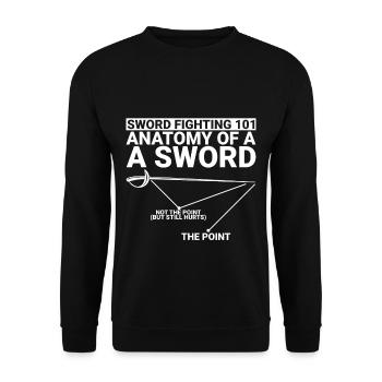 Sword Fighting 101 Anatomy Of A Sword 2 - Unisex Sweatshirt - black - Front - Alina (178cm) & Michal (187cm)