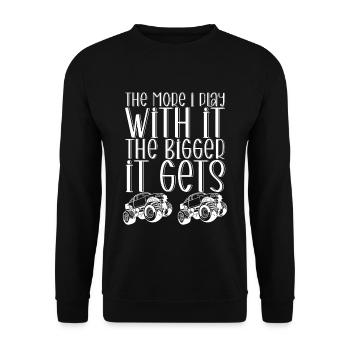 The more I play with it, the bigger it gets 4 - Unisex Sweatshirt - black - Front - Alina (178cm) & Michal (187cm)