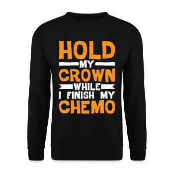 Tenez ma couronne pendant que je termine ma chimio 31 - Sweat-shirt Unisexe - noir - Devant - Alina (178cm) & Michal (187cm)