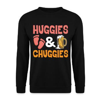 Huggies et Chuggies 13 - Sweat-shirt Unisexe - noir - Devant - Alina (178cm) & Michal (187cm)