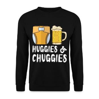Huggies et Chuggies 14 - Sweat-shirt Unisexe - noir - Devant - Alina (178cm) & Michal (187cm)
