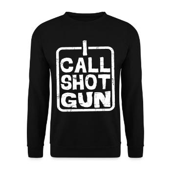 I Call Shotgun 5 - Unisex Sweatshirt - black - Front - Alina (178cm) & Michal (187cm)