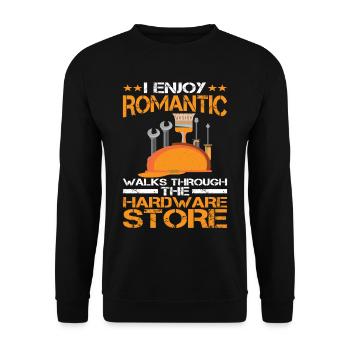 Enjoy Romantic Walks Through The Hardware Store14 - Unisex Sweatshirt - black - Front - Alina (178cm) & Michal (187cm)