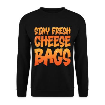 Stay Fresh Cheese Bags 21 - Unisex Sweatshirt - black - Front - Alina (178cm) & Michal (187cm)