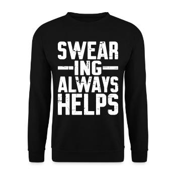 Swearing Always Helps 8 - Unisex Pullover - Schwarz - Vorne - Alina (178cm) & Michal (187cm)